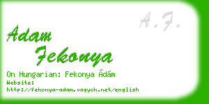 adam fekonya business card